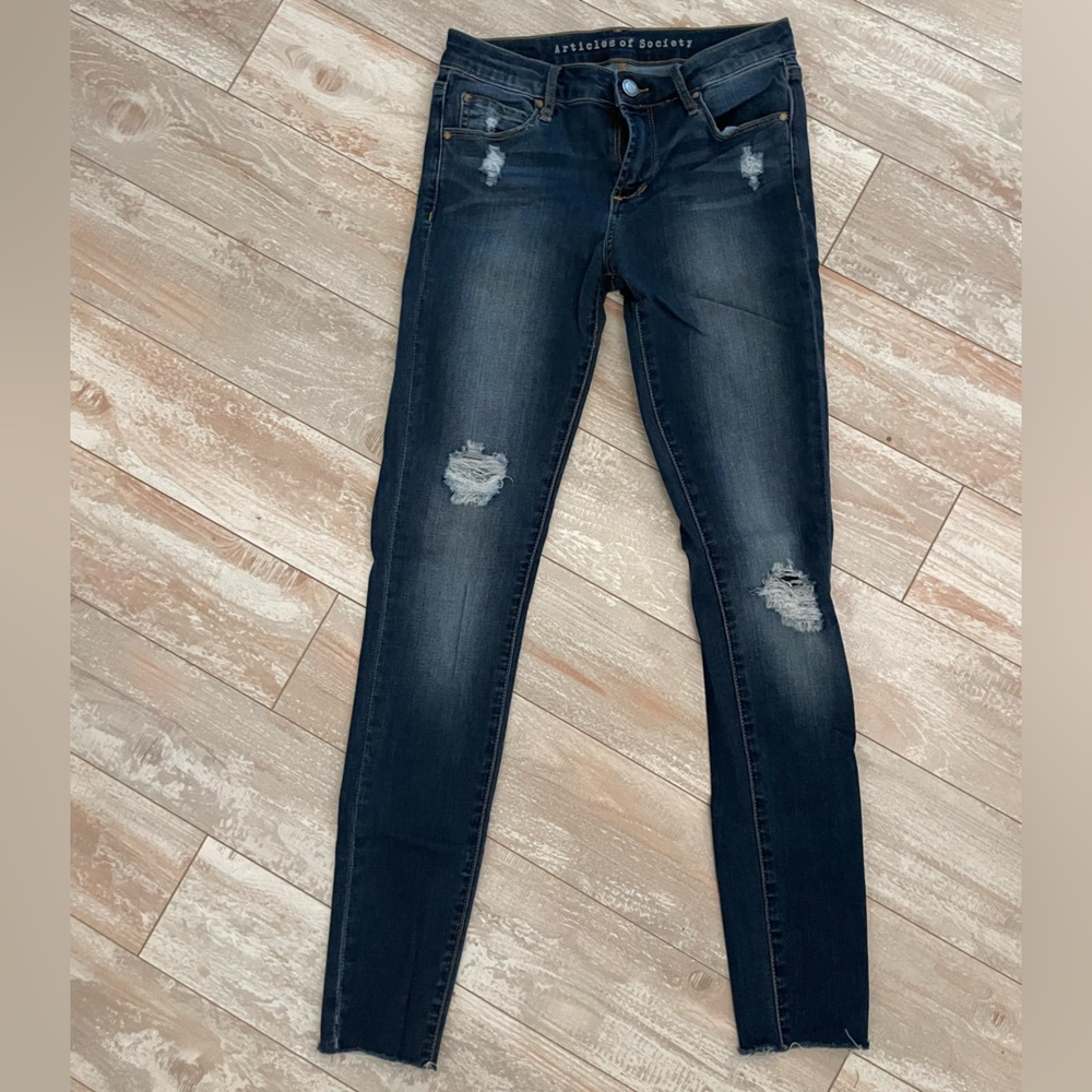 Articles of Society distressed skinny jeans